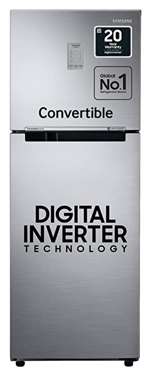 Samsung 253L 3 Star Inverter Frost Free Double Door Refrigerator (RT28T3743S8/HL, Silver, Elegant Inox, Convertible, 2022 Model) Samsung 253L 3 Star Inverter Frost Free Double Door Refrigerator (RT28T3743S8/HL, Silver, Elegant Inox, Convertible, 2022 Model)